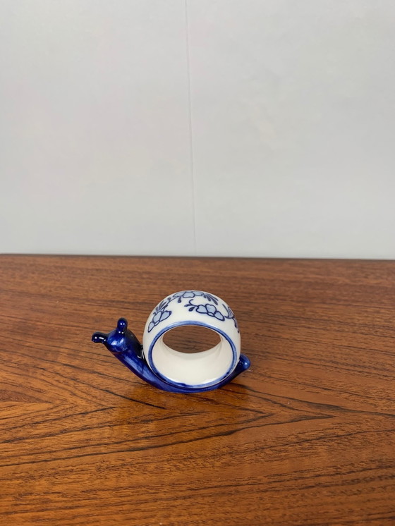 Image 1 of Ensemble de 6 ronds de serviette en forme d'escargots, Rodes, 1970