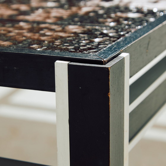 Image 1 of Mk10681 Table basse en acier et céramique, ensemble de 2