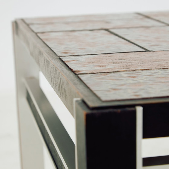 Image 1 of Mk10681 Table basse en acier et céramique, ensemble de 2