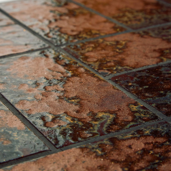 Image 1 of Mk10681 Table basse en acier et céramique, ensemble de 2