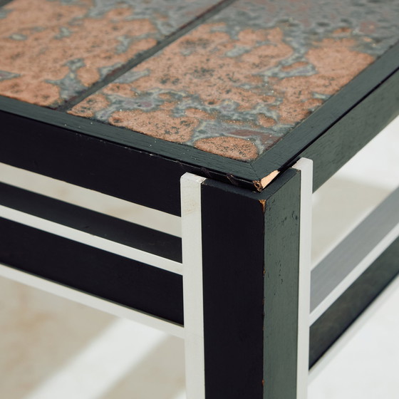 Image 1 of Mk10681 Table basse en acier et céramique, ensemble de 2