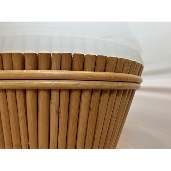 Image 1 of Table vintage en bambou "Epi de Blé" par la designer américaine Elinor Mc Guire, 1970