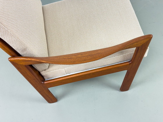 Image 1 of Chaise longue danoise en teck By Illum Wikkelsø For Niels Eilersen, 1960S