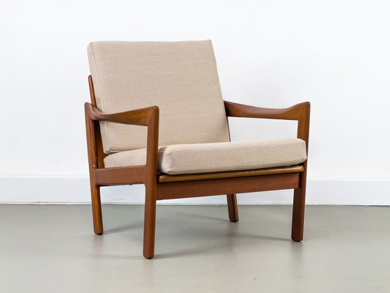 Image 1 of Chaise longue danoise en teck By Illum Wikkelsø For Niels Eilersen, 1960S