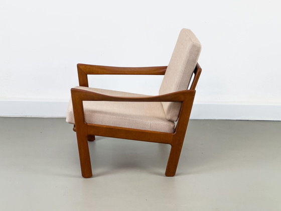 Image 1 of Chaise longue danoise en teck By Illum Wikkelsø For Niels Eilersen, 1960S