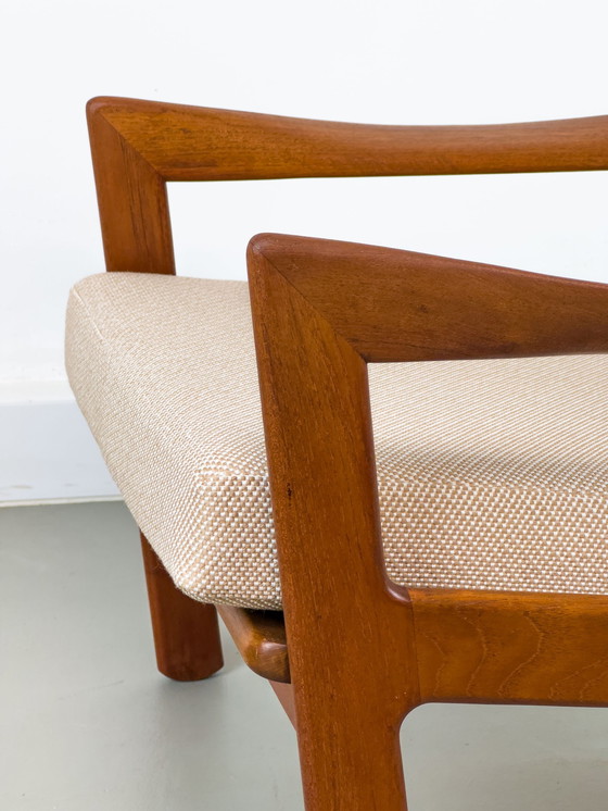 Image 1 of Chaise longue danoise en teck By Illum Wikkelsø For Niels Eilersen, 1960S