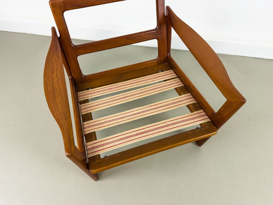 Image 1 of Chaise longue danoise en teck By Illum Wikkelsø For Niels Eilersen, 1960S