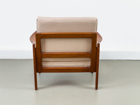 Image 1 of Chaise longue danoise en teck By Illum Wikkelsø For Niels Eilersen, 1960S