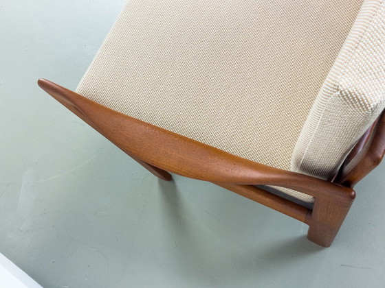 Image 1 of Chaise longue danoise en teck By Illum Wikkelsø For Niels Eilersen, 1960S