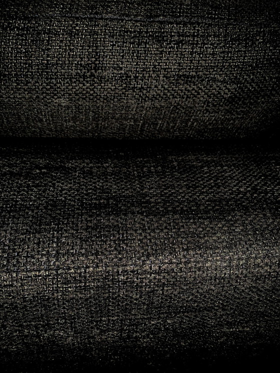 Image 1 of Topform Design Canapé d'angle avec zone de couchage (Dormeuse) Tissu noir Chenille