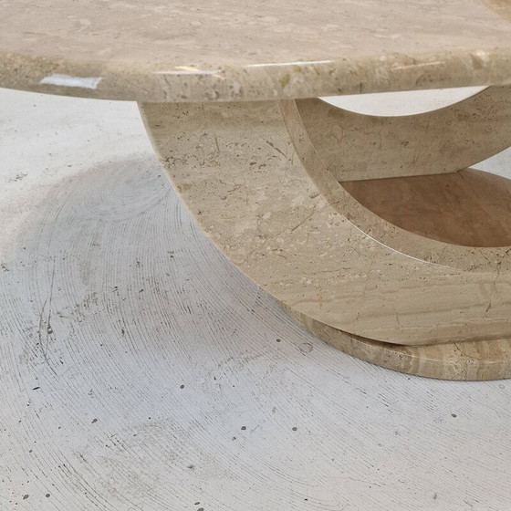 Image 1 of Table basse vintage en travertin, Italie 1980