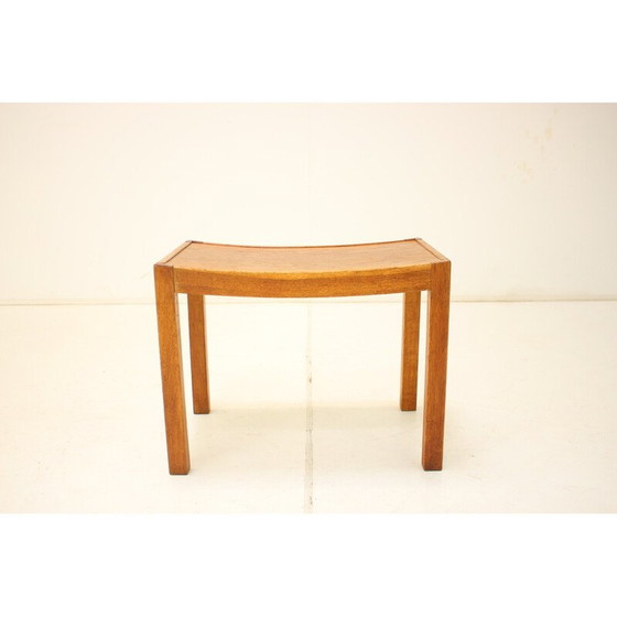 Image 1 of Tabouret vintage en bois, Tchécoslovaquie 1970