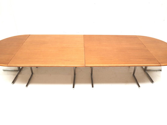 Image 1 of Grande table de réunion Xxl rare de Dietiker Suisse des années 1970