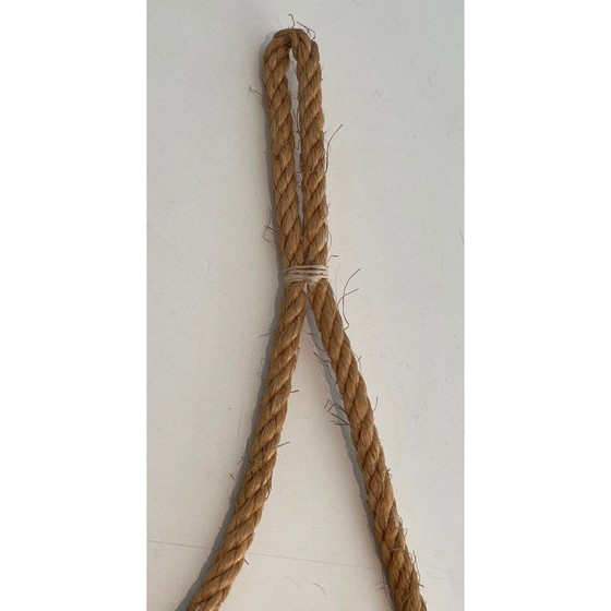 Image 1 of Miroir vintage en céramique et corde, 1970