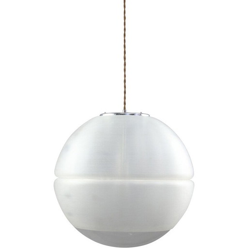 Lampe suspendue Sfera transparente de l'ère spatiale par Guzzini, 1970