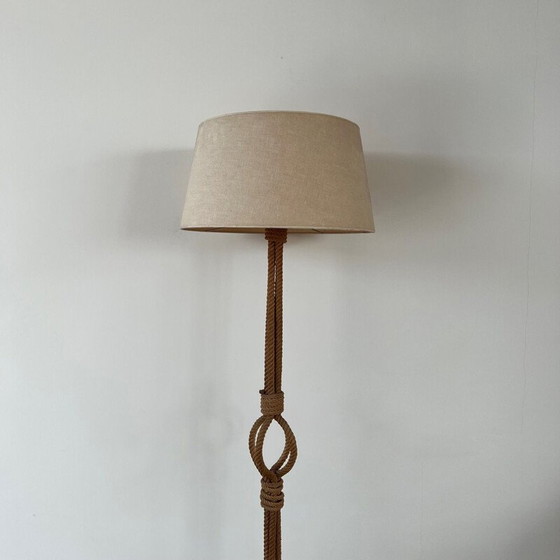 Image 1 of Lampadaire vintage en corde par Audoux-Minet, France 1960