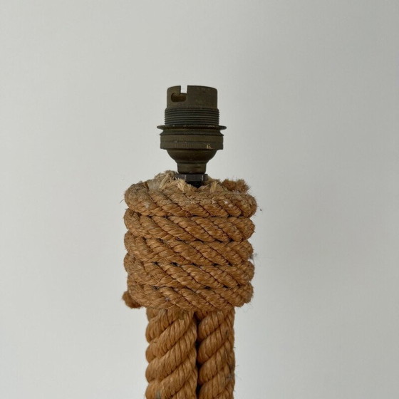 Image 1 of Lampadaire vintage en corde par Audoux-Minet, France 1960