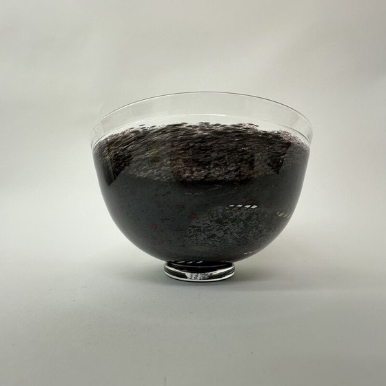 Image 1 of Vase vintage en verre "Satellite bowl" par Bertil Vallien pour Kosta Boda, Suède 1990