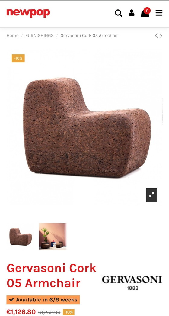 Image 1 of Fauteuil Gervasoni Paola Navone