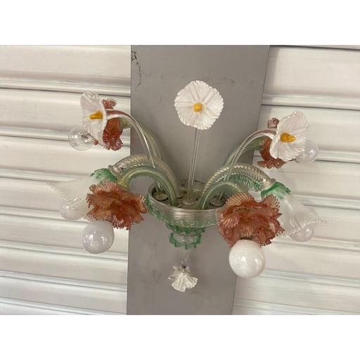 Applique vintage en verre de Murano, 1960s