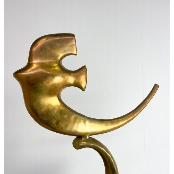 Image 1 of Sculpture d'oiseau en laiton du milieu du siècle, 1970