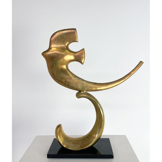 Image 1 of Sculpture d'oiseau en laiton du milieu du siècle, 1970