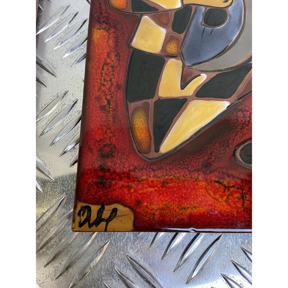 Image 1 of Ensemble de 3 peintures émaillées de femmes, France 1960