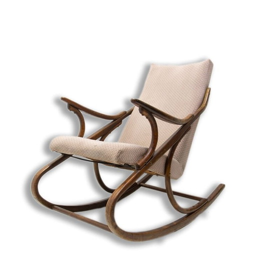 Image 1 of Fauteuil à bascule vintage en bois courbé par Ton, Tchécoslovaquie 1960
