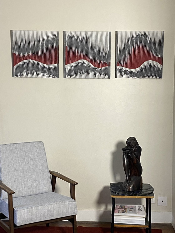 Image 1 of Tableau Sculpture Art Textiles Réf Fusion