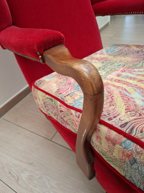 Image 1 of 2x fauteuils vintage - rouge