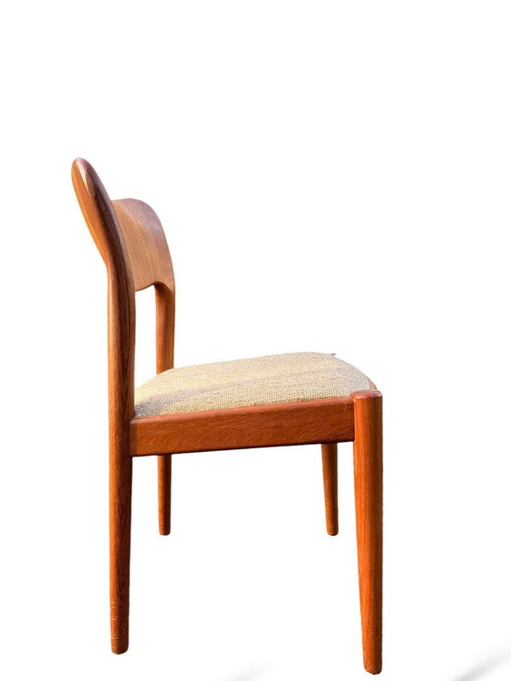 Image 1 of Niels Koefoed Pour Hornslet, 6 chaises / chaises de salle à manger, modèle '177', teck, années 1960, Danemark