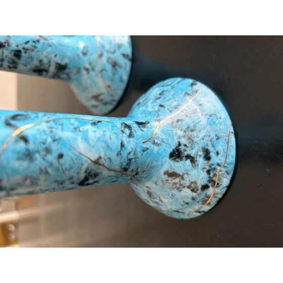 Image 1 of Paire de chandeliers vintage en porcelaine de Cb, 1980