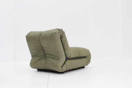 Image 1 of Fauteuil en cuir Pagru Claudio Vagnoni 1P Italie 1971