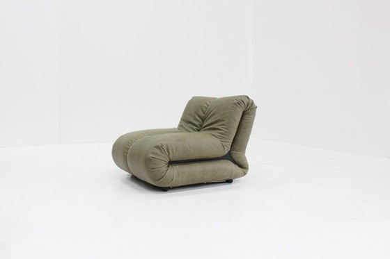 Image 1 of Fauteuil en cuir Pagru Claudio Vagnoni 1P Italie 1971