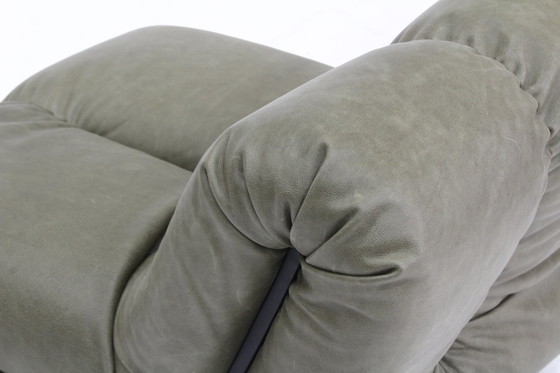 Image 1 of Fauteuil en cuir Pagru Claudio Vagnoni 1P Italie 1971