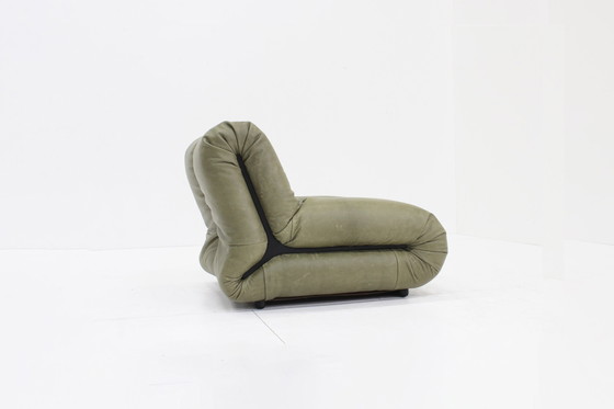 Image 1 of Fauteuil en cuir Pagru Claudio Vagnoni 1P Italie 1971