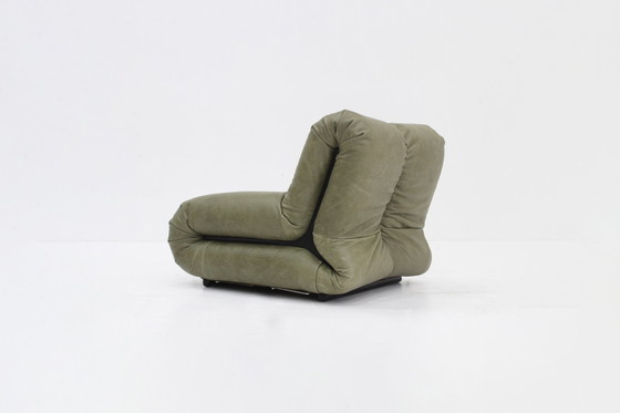 Image 1 of Fauteuil en cuir Pagru Claudio Vagnoni 1P Italie 1971