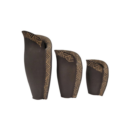 Image 1 of Ensemble de 3 vases vintage en terre cuite, France