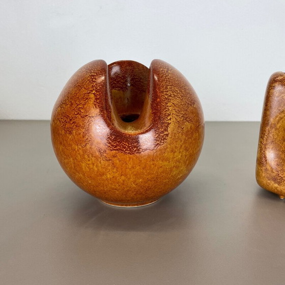 Image 1 of Paire de vases en céramique vintage de Bertoncello Ceramics, Italie, années 1970