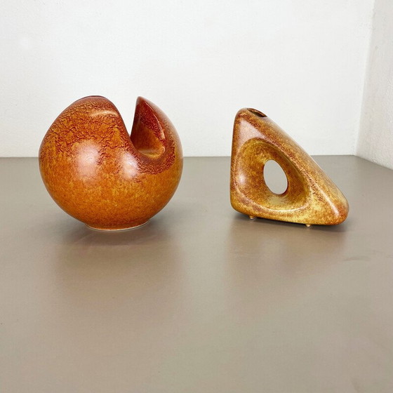 Image 1 of Paire de vases en céramique vintage de Bertoncello Ceramics, Italie, années 1970