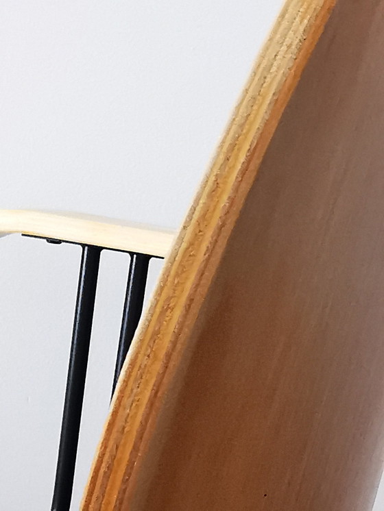 Image 1 of Chaise de travail, Dutch Design 1980, Assise en contreplaqué