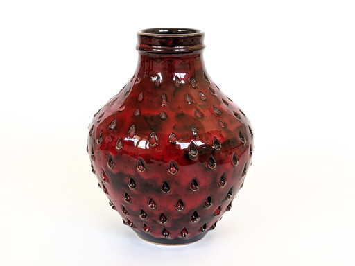 Vase en céramique à la fraise des années 1960 - Made in Italy