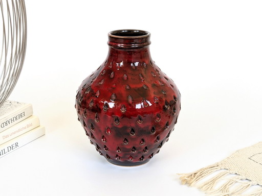 Vase en céramique à la fraise des années 1960 - Made in Italy