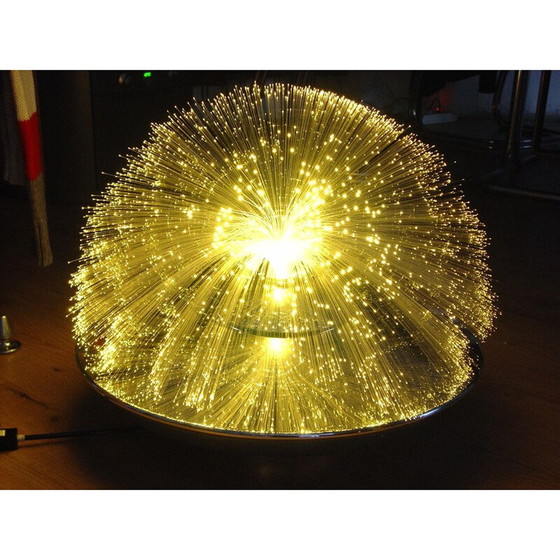 Image 1 of lampe vintage en fibre optique Carrara, Italie 1970
