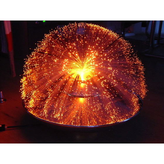 Image 1 of lampe vintage en fibre optique Carrara, Italie 1970