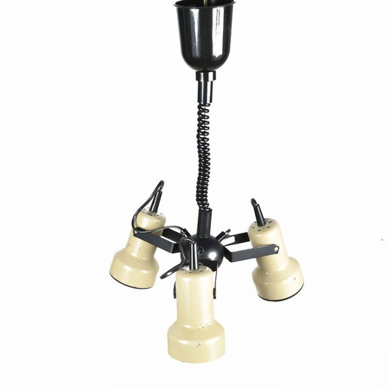 Image 1 of Lampe suspendue de l'ère spatiale en acier beige par Richard Essig Besigheim, Allemagne 1970