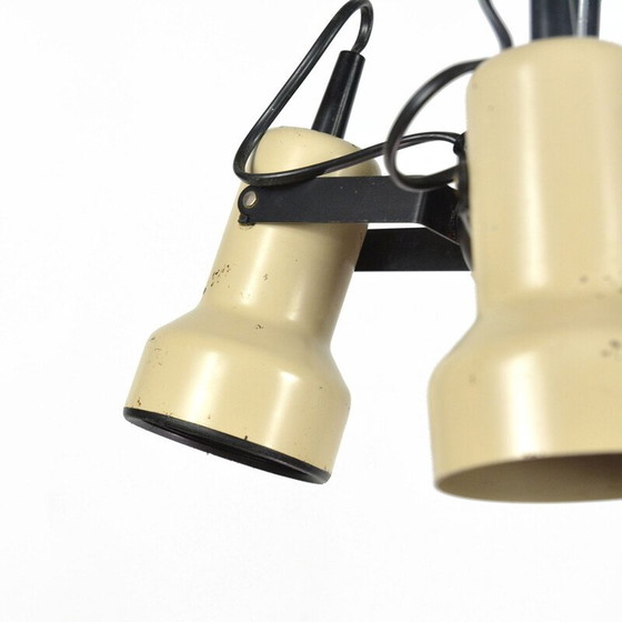 Image 1 of Lampe suspendue de l'ère spatiale en acier beige par Richard Essig Besigheim, Allemagne 1970