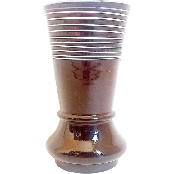 Image 1 of Vase vintage en verre grenat, 1960