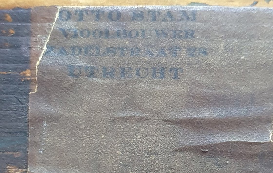 Image 1 of Peinture à l'huile abstraite/cubiste d'Otto Stam 1950