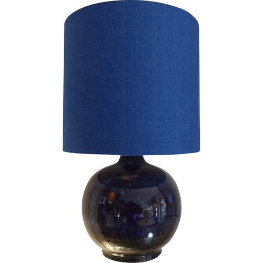 Lampe vintage en grès de la poterie Blanot et coton
